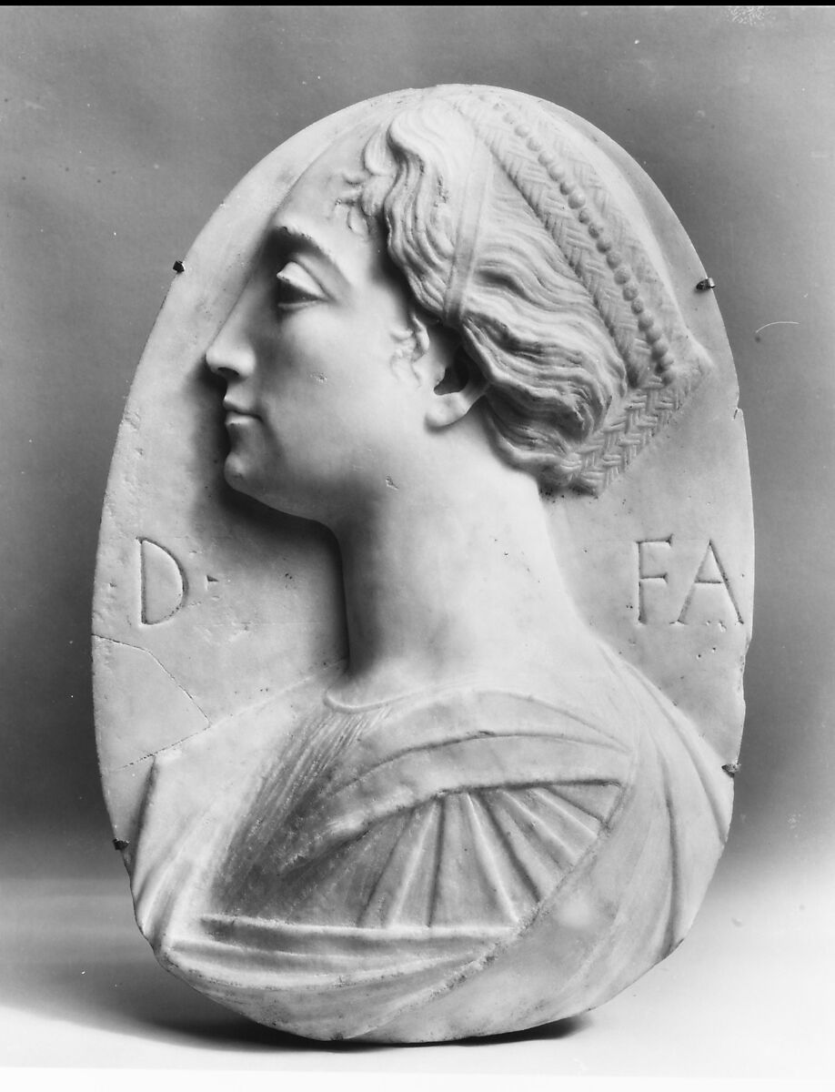 Diva Faustina, Probably workshop of Mino da Fiesole (Mino di Giovanni) (Italian, Papiano or Montemignaio 1429–1484 Florence), Carrara marble with traces of gilding, Italian, Florence