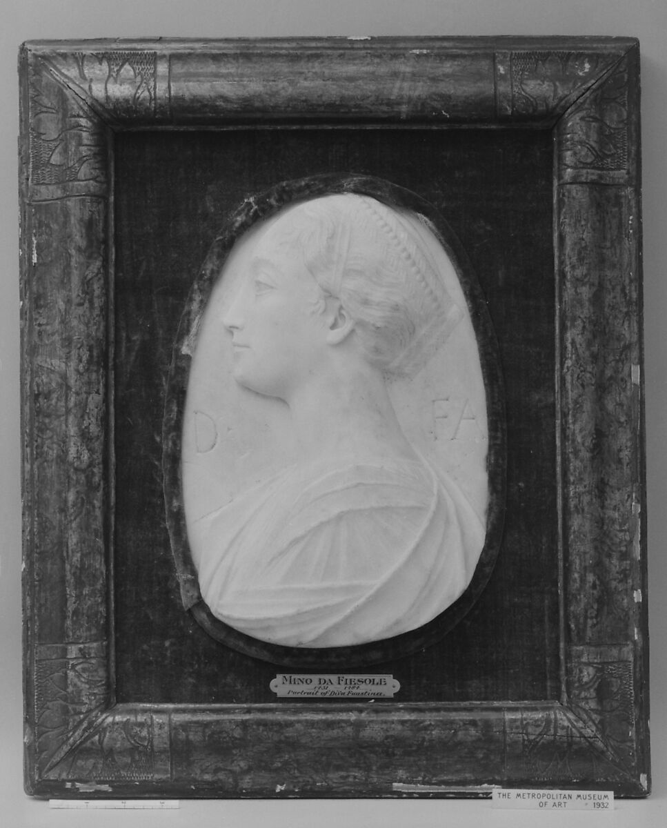 Diva Faustina, Probably workshop of Mino da Fiesole (Mino di Giovanni) (Italian, Papiano or Montemignaio 1429–1484 Florence), Carrara marble with traces of gilding, Italian, Florence