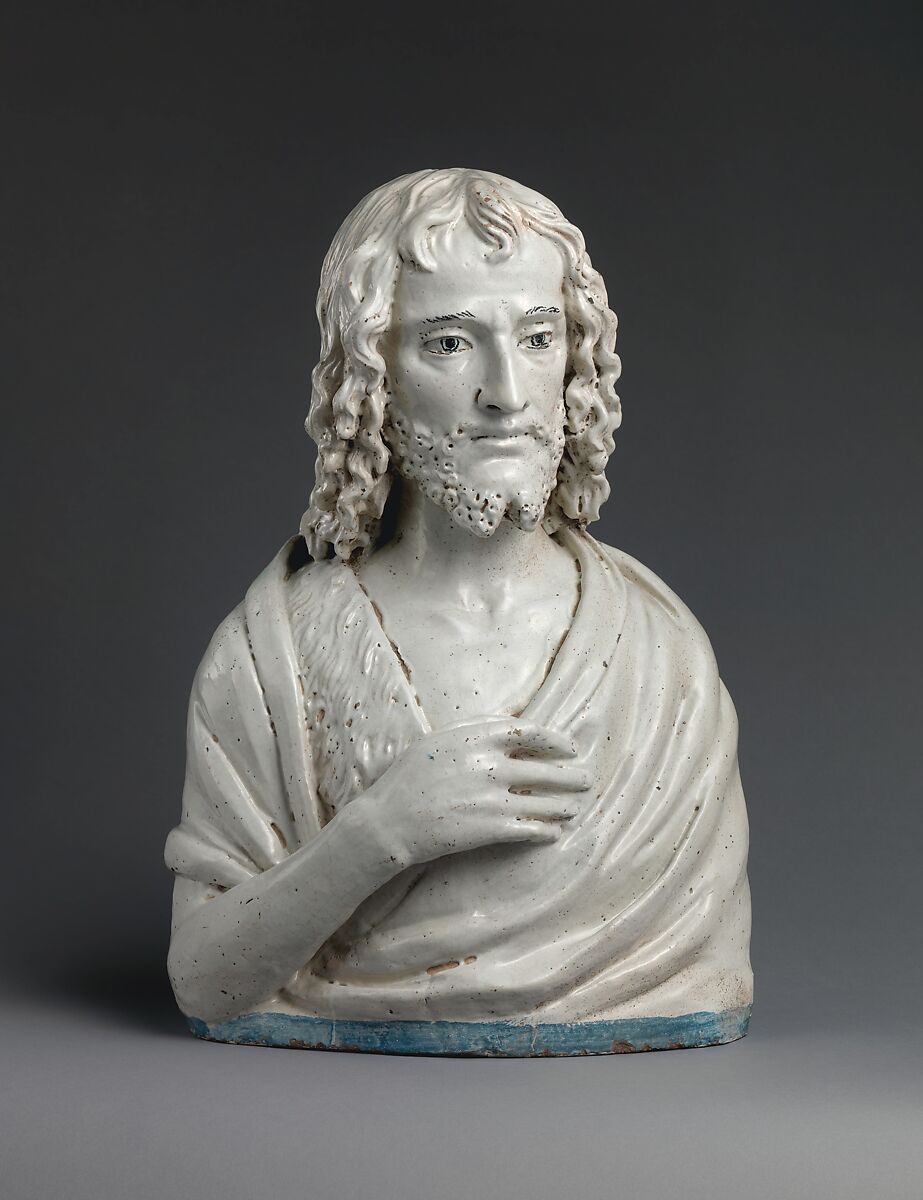 St. John the Baptist, Workshop of Benedetto Buglioni (Italian, Florence 1459/60–1521 Florence), Glazed terracotta, Italian, Florence 