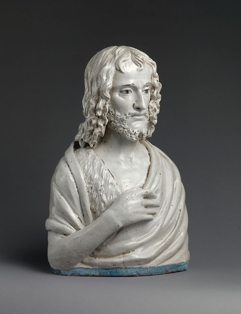 St. John the Baptist, Workshop of Benedetto Buglioni (Italian, Florence 1459/60–1521 Florence), Glazed terracotta, Italian, Florence