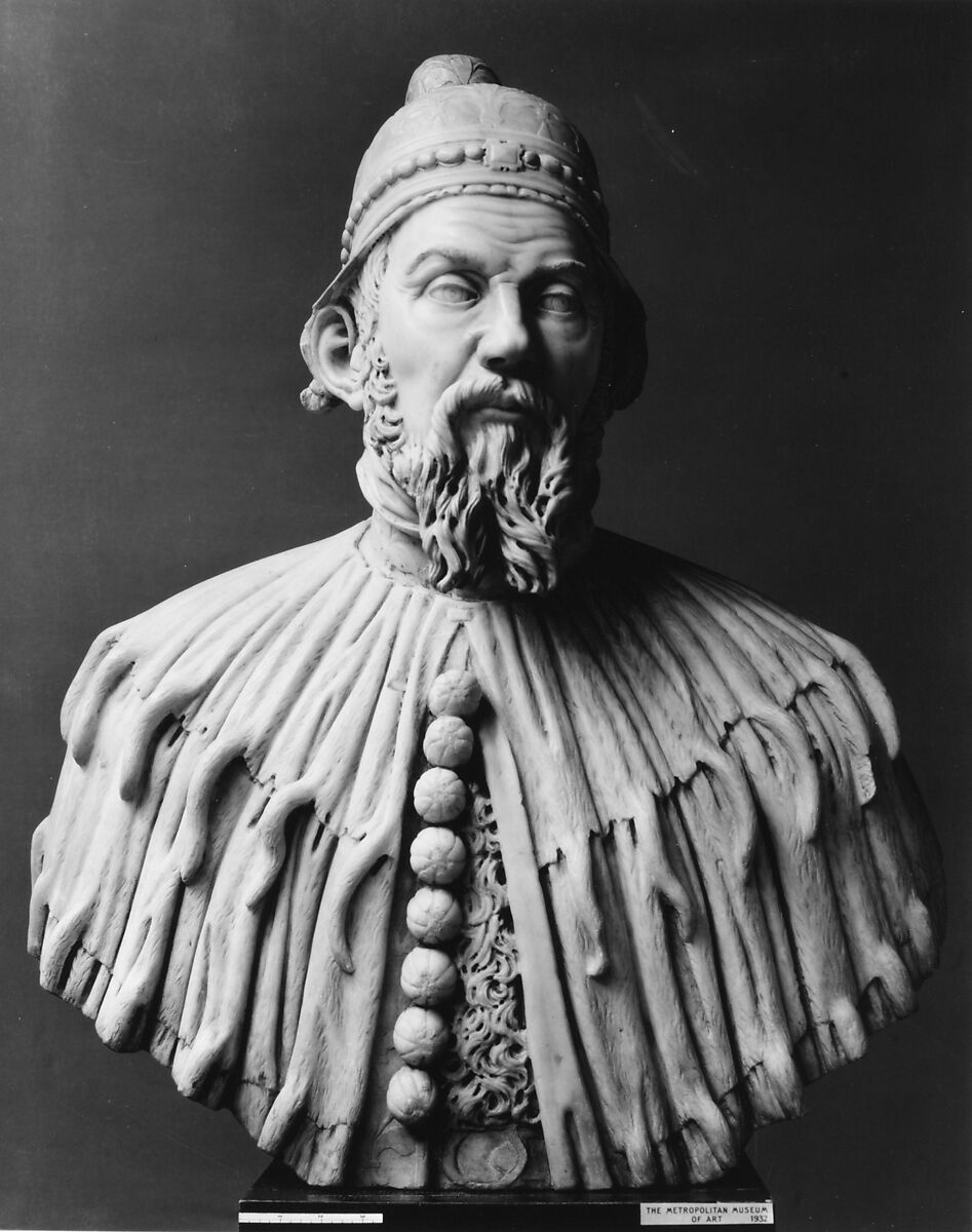 Portrait of Francesco Contarini, Doge 1623–1624, White marble, Italian, Venice 