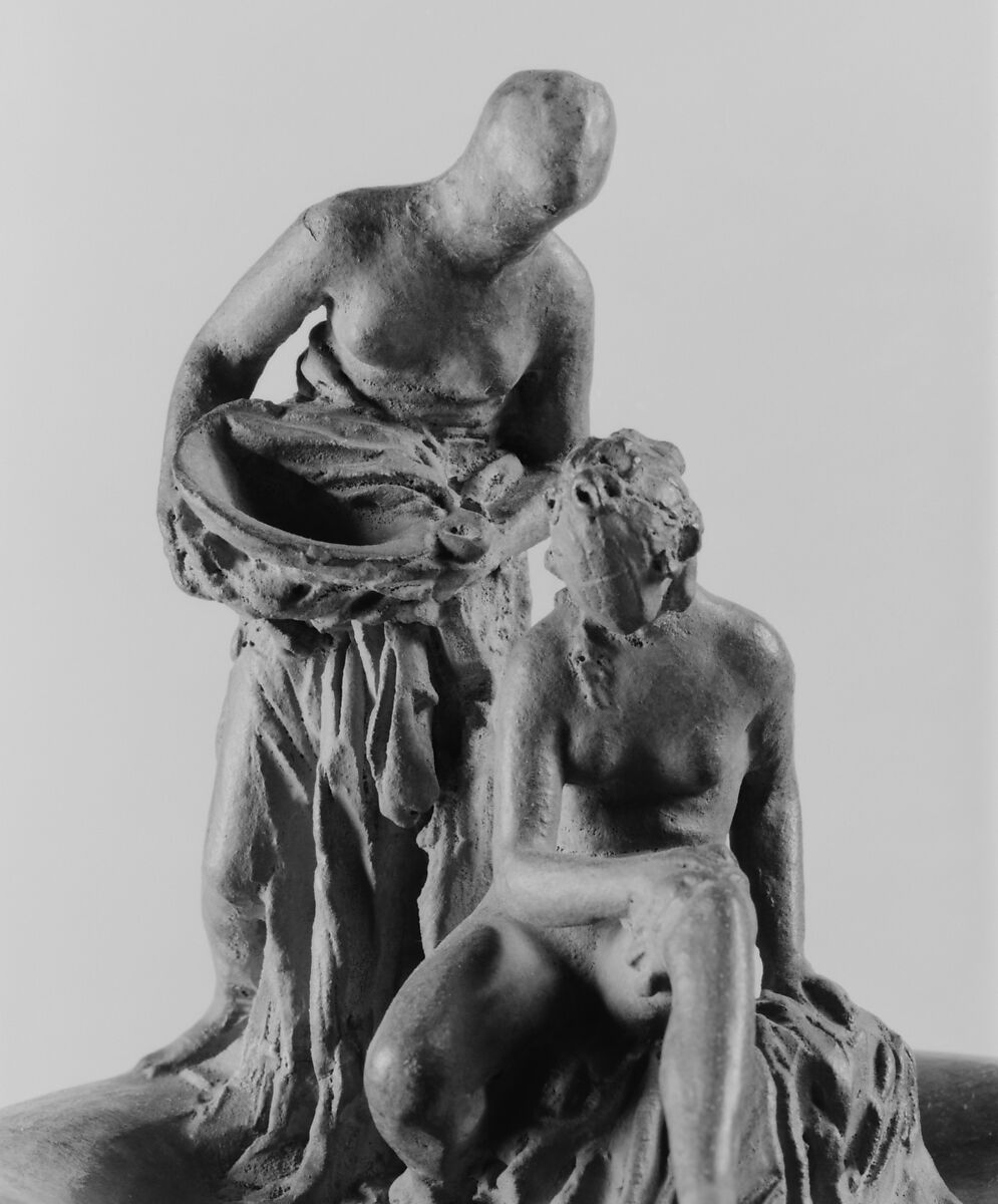 The Bather, By or after Jean Antoine Houdon (French, Versailles 1741–1828 Paris), Terracotta, French