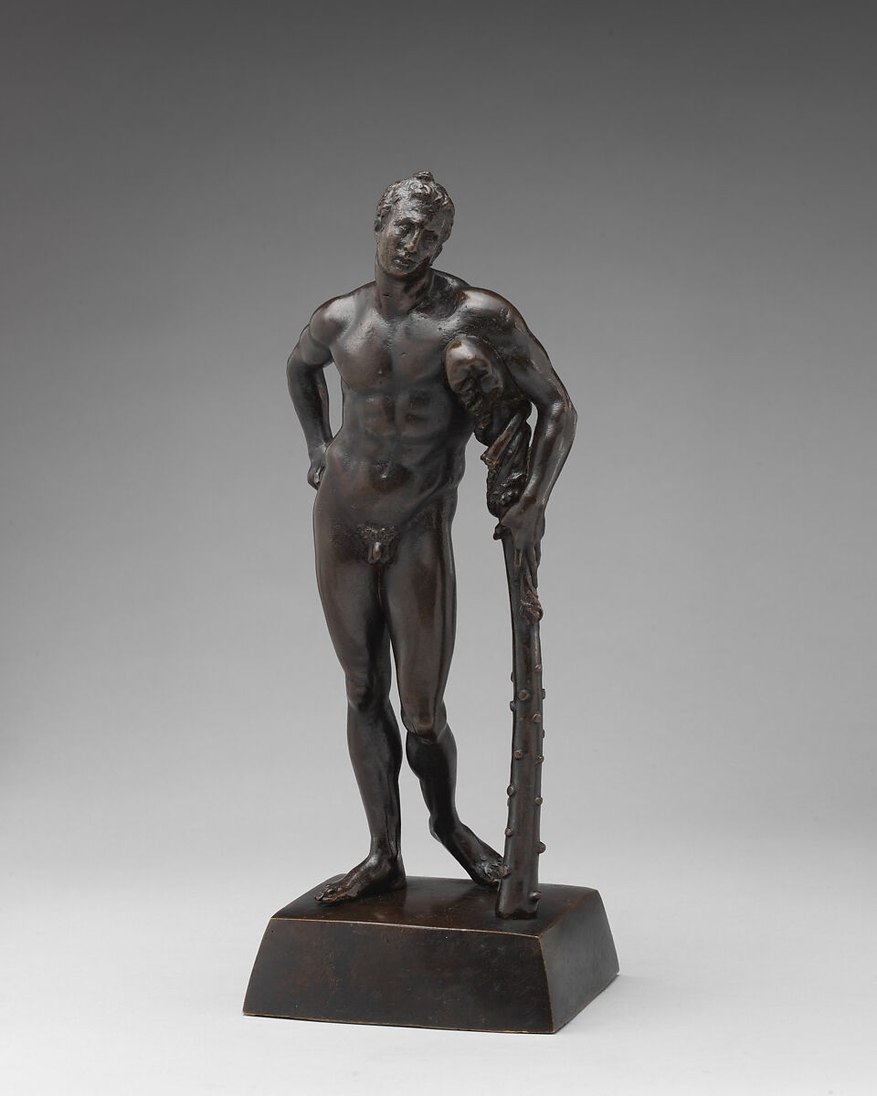 Hercules Leaning on a Club, Bronze, Italian 