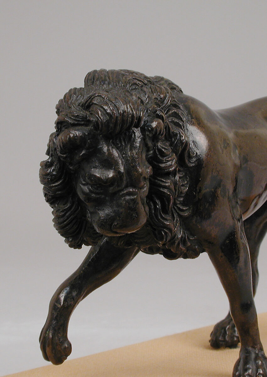 Walking Lion, Barthélemy Prieur (French, Berzieux ca. 1536–1611 Paris), Bronze, French, Paris