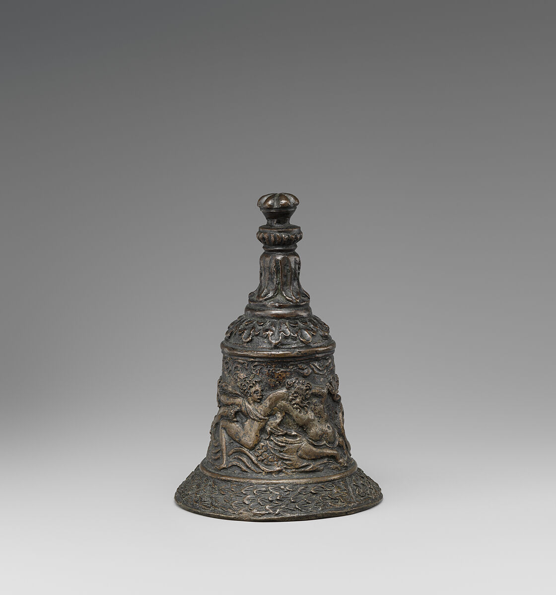 Bell, Bronze, dark brown lacquer patina, Italian, Padua or Venice 