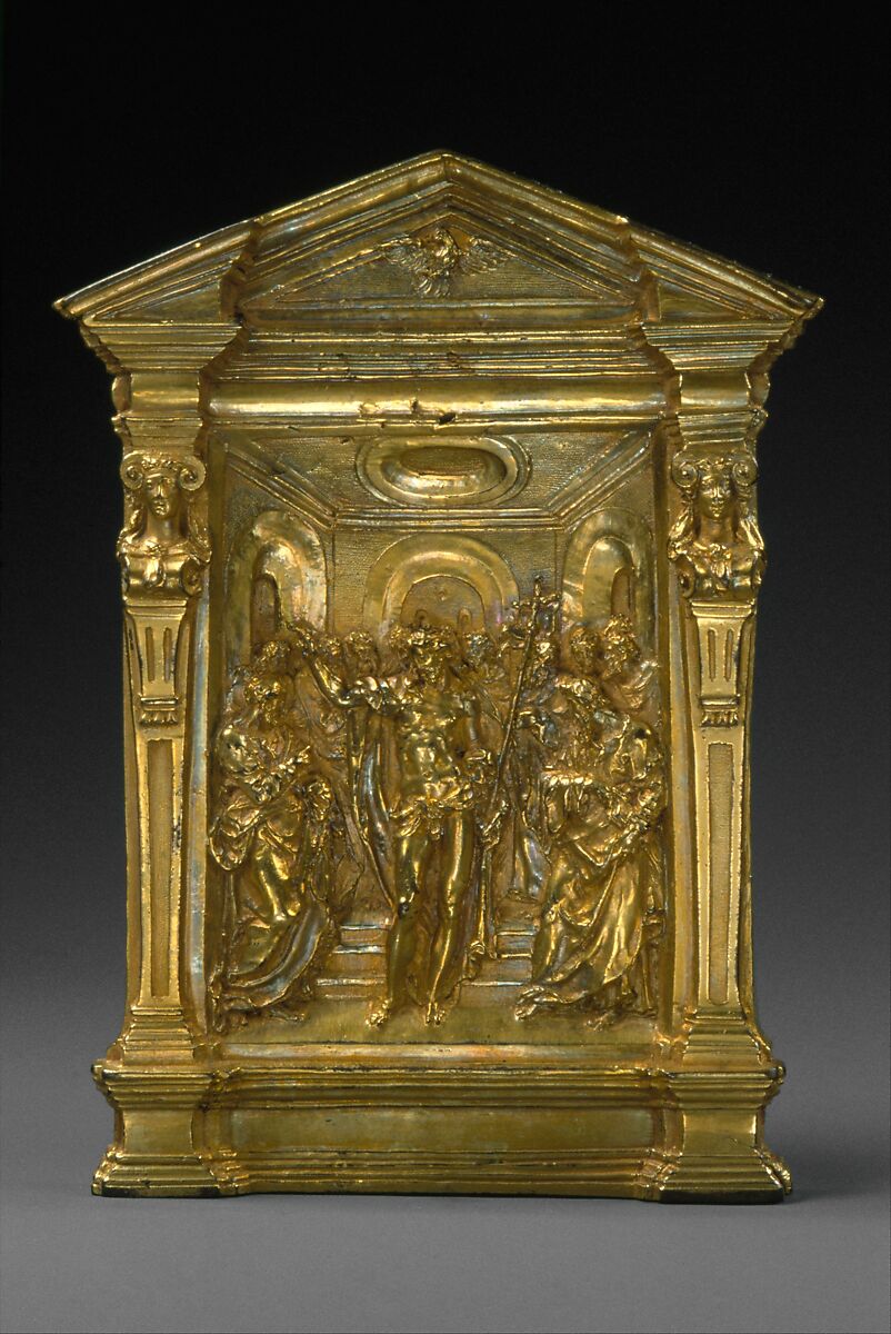 Pax with the Risen Christ Appearing to the Apostles, Guglielmo della Porta  Italian, Gilt bronze, Italian, Rome