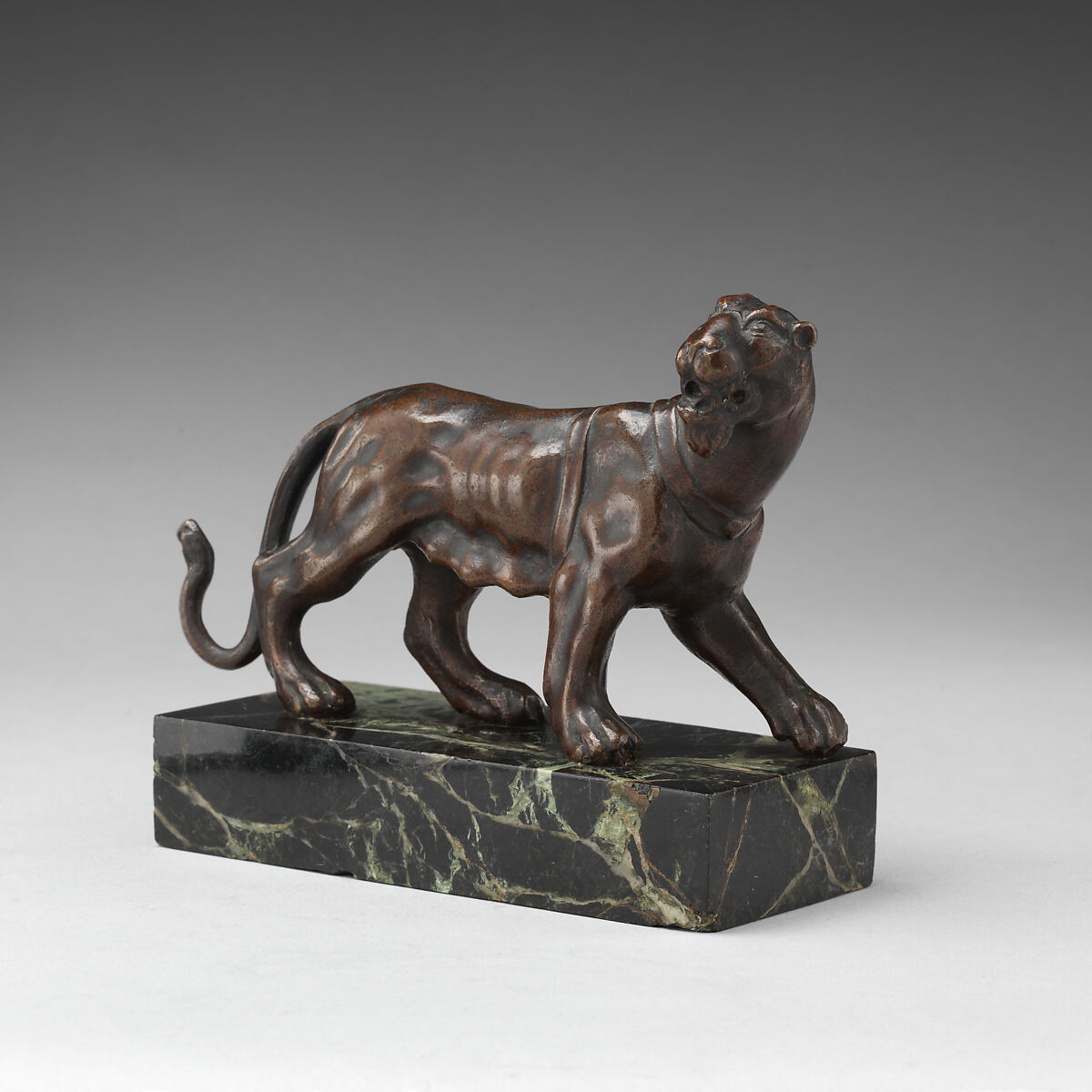 Lioness, Bronze, red-brown lacquer patina, probably Northern Italian