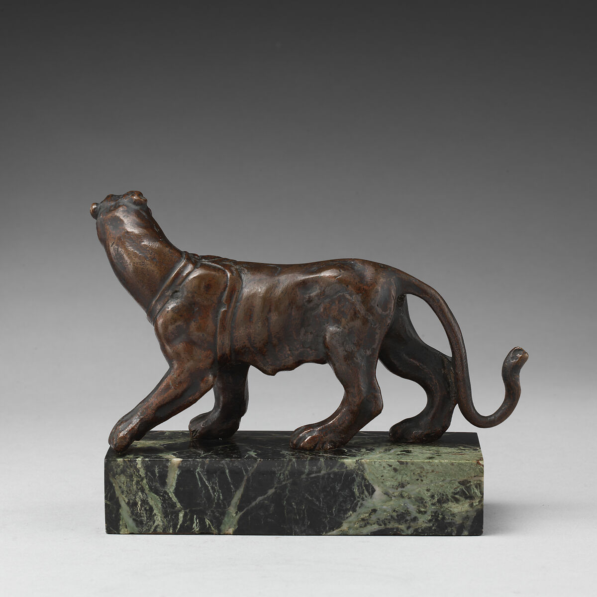 Lioness, Bronze, red-brown lacquer patina, probably Northern Italian