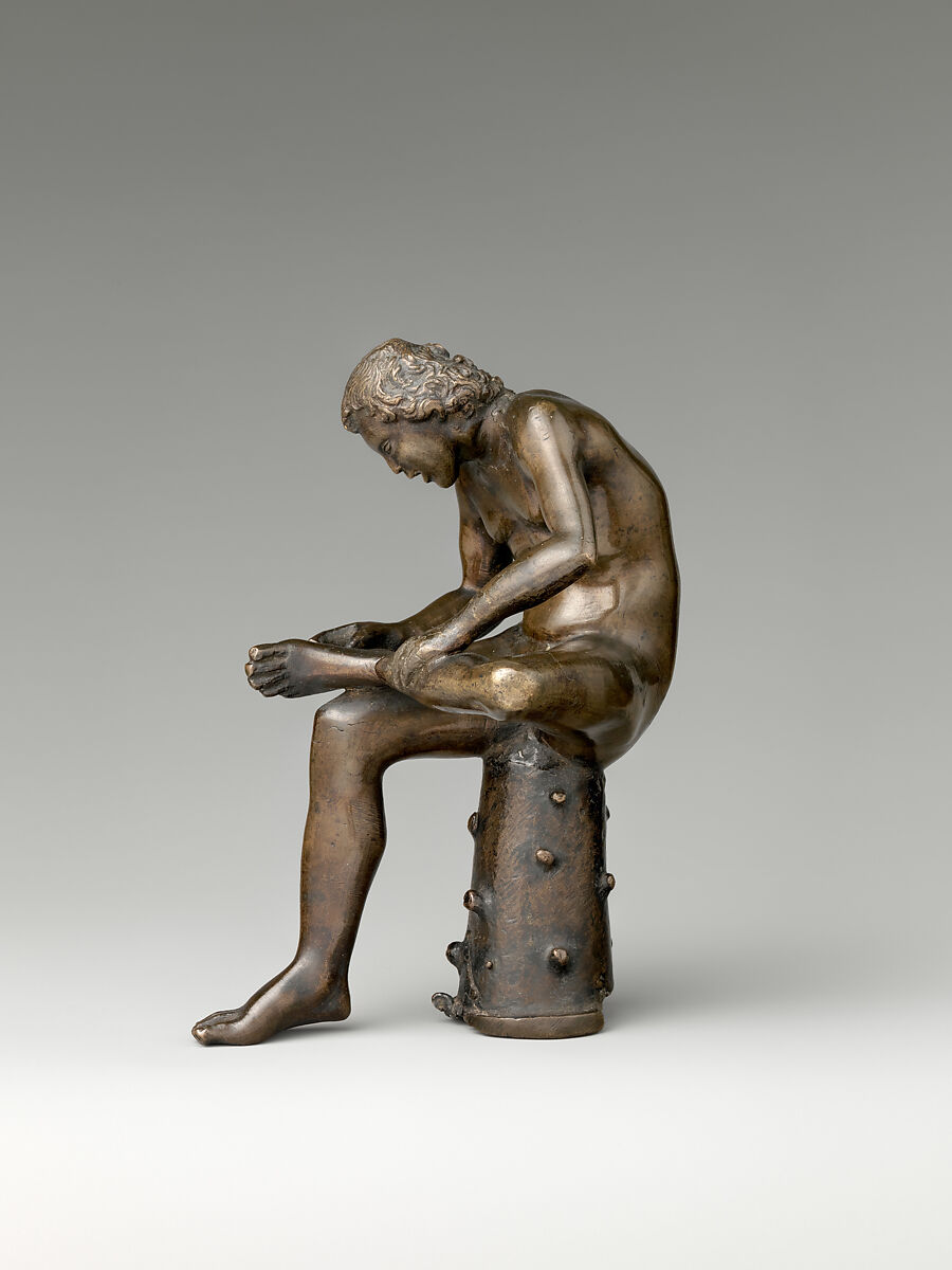 Spinario (boy pulling a thorn from his foot), After a model by Severo Calzetta da Ravenna (Italian, active by 1496, died before 1543), Bronze, Italian, Padua or Ravenna