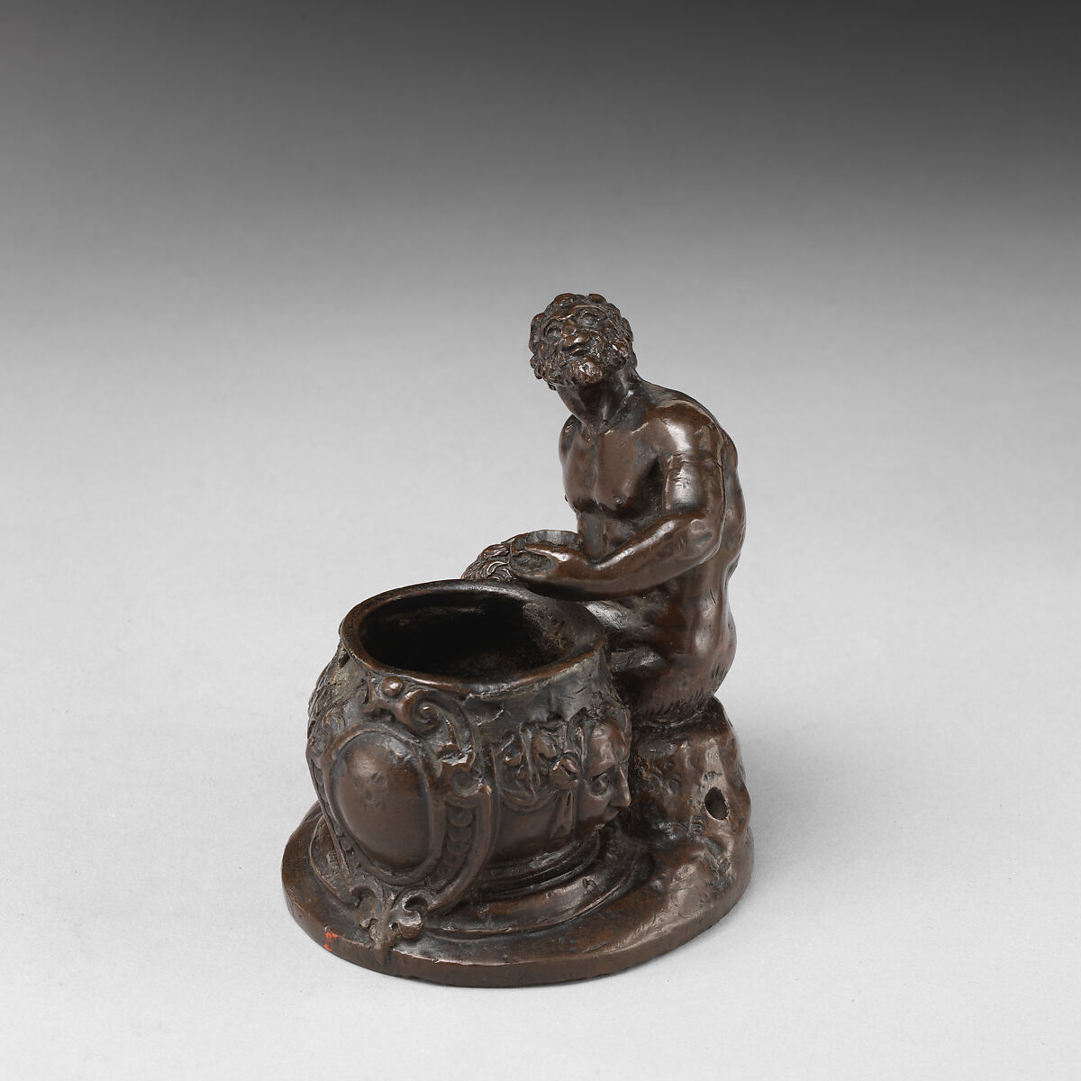 Inkwell, Bronze, dark lacquer patina, Italian, Venice or Padua 