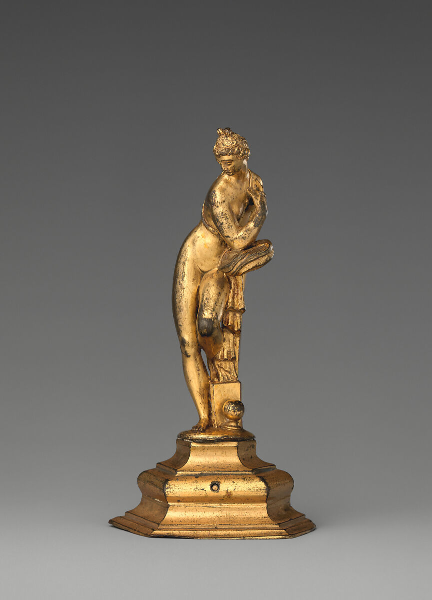 Venus Urania, After a model by Giambologna (Netherlandish, Douai 1529–1608 Florence), Bronze, fire-gilt, possibly Northern Europe 