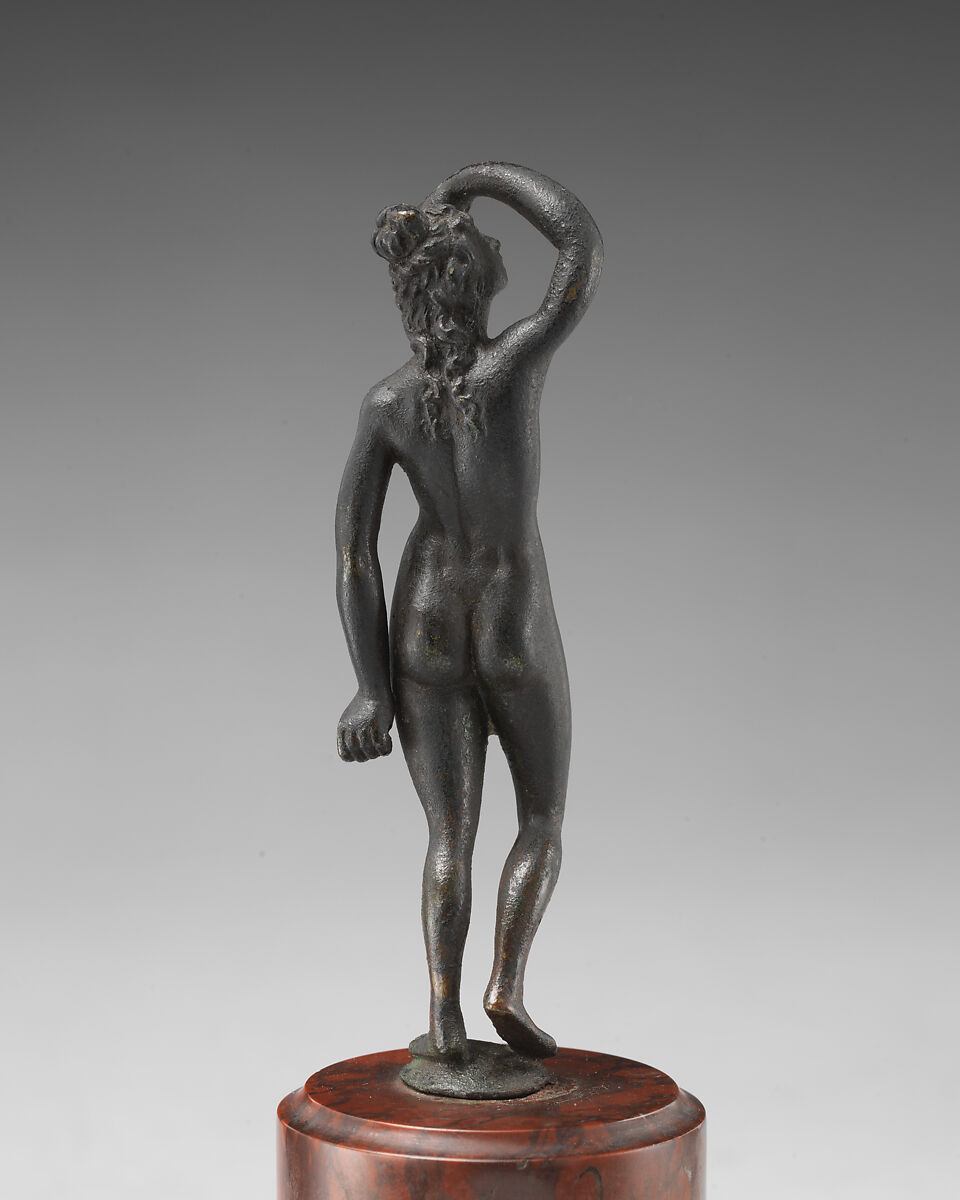 Renaissance-style statuette of Venus, Bronze, black lacquer patina., Italian