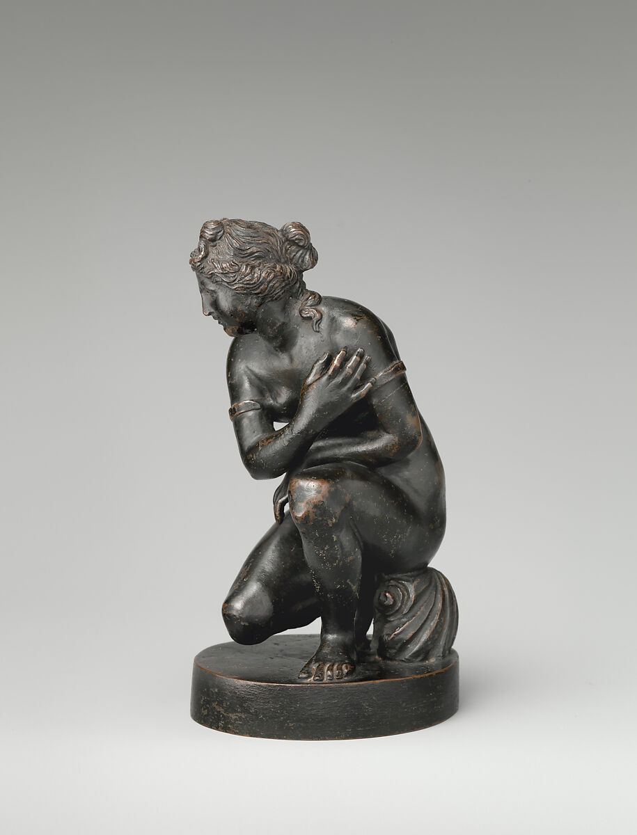 Crouching Venus, Bronze, black lacquer patina, Italian, probably Rome 