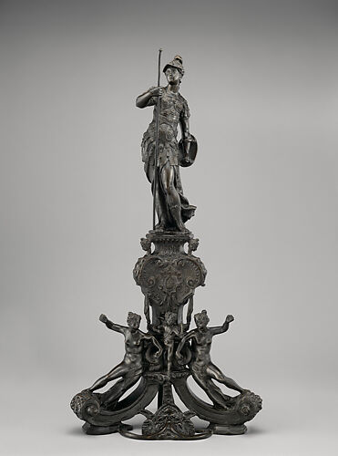 Andiron with figure of Minerva (one of a pair)

