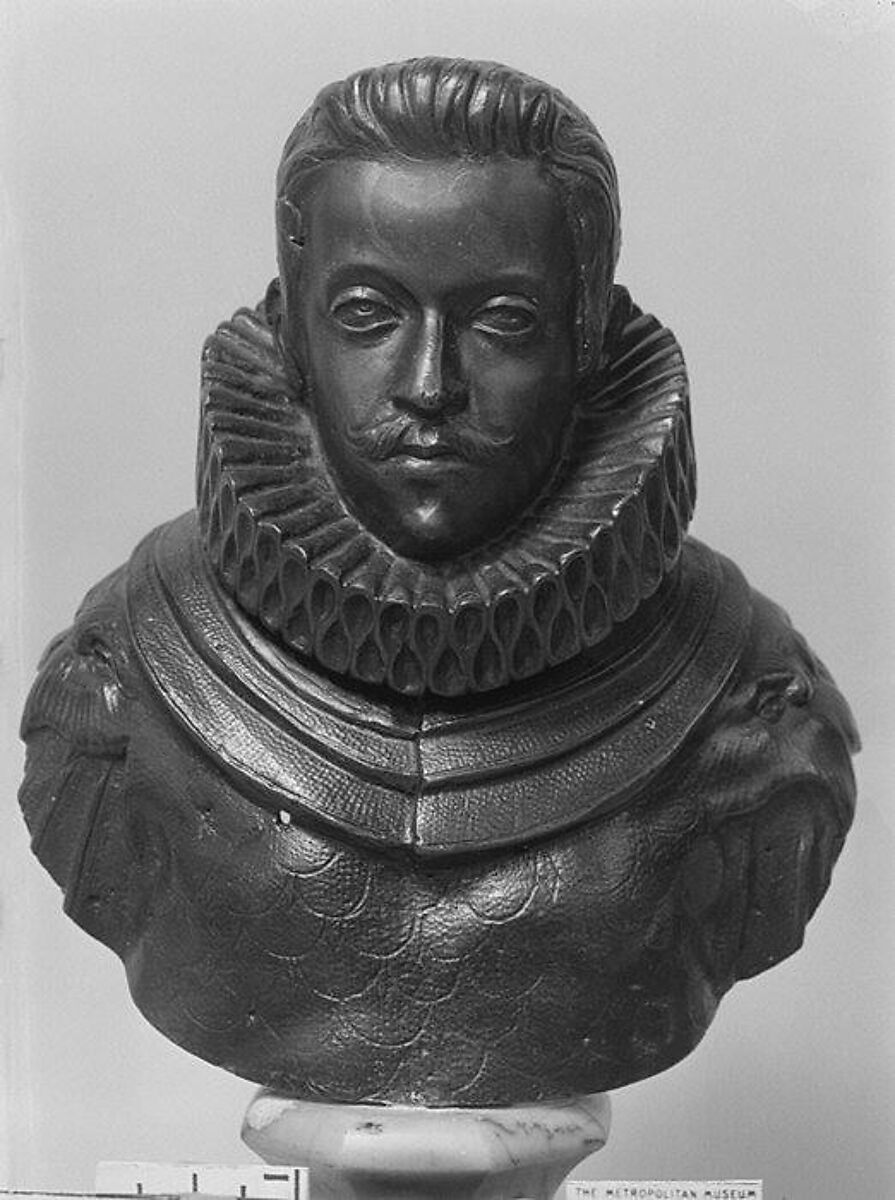 Portrait of a Man, Attributed to Hubert Gerhard (Netherlandish, 1540/50–1621, active Germany), Bronze, German or Austrian 