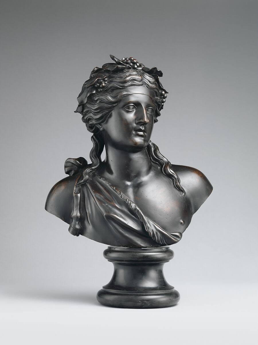 Bacchus, After François Girardon (French, Troyes 1628–1715 Paris), Bronze, later mounted on black marble socle, French, probably Paris 