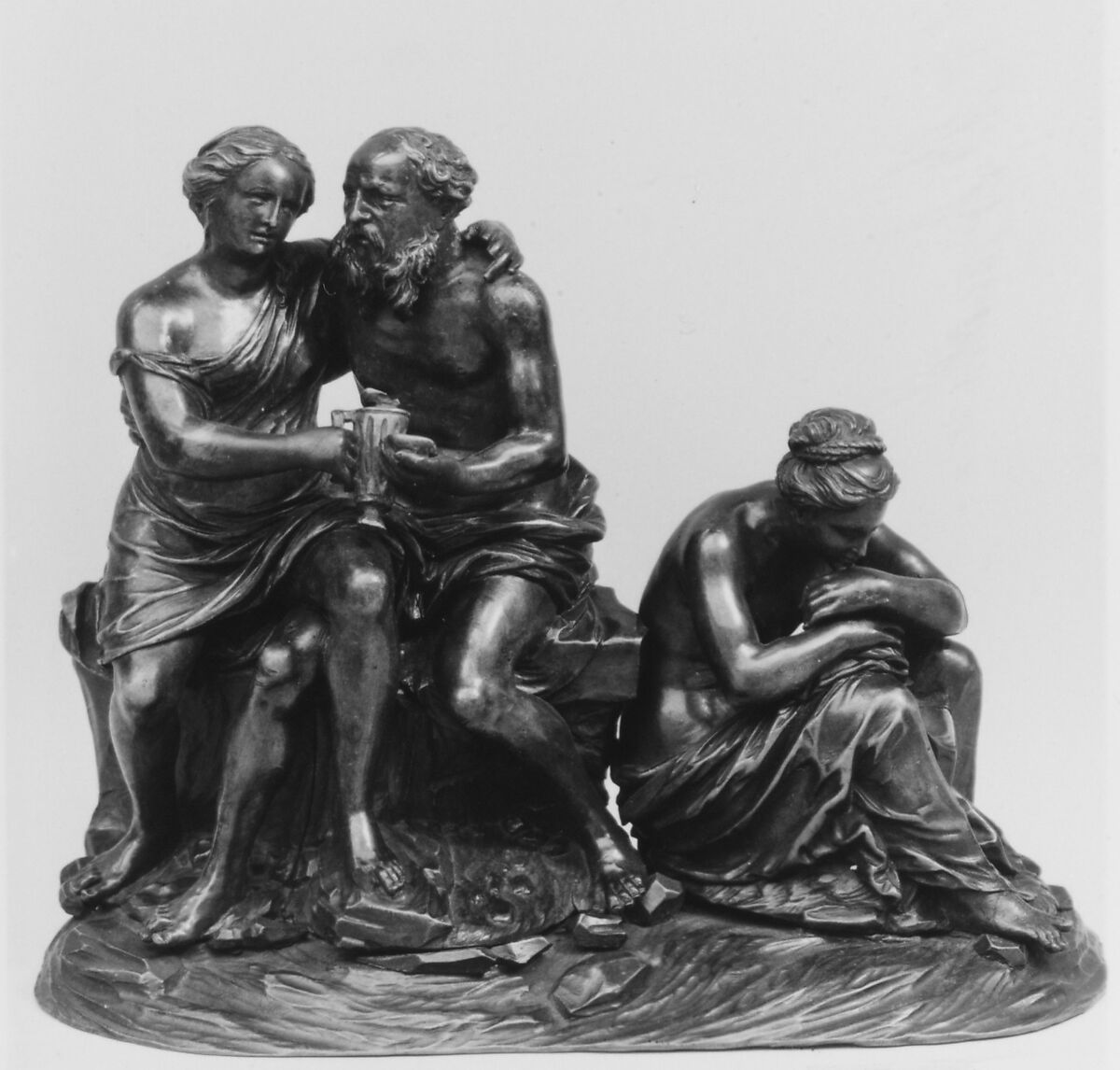 Lot and his Daughters, Follower of Leonhard Kern (German, Forchtenberg, Hohenlohe 1588–1662 Schwäbisch Hall), Spindlewood, German 