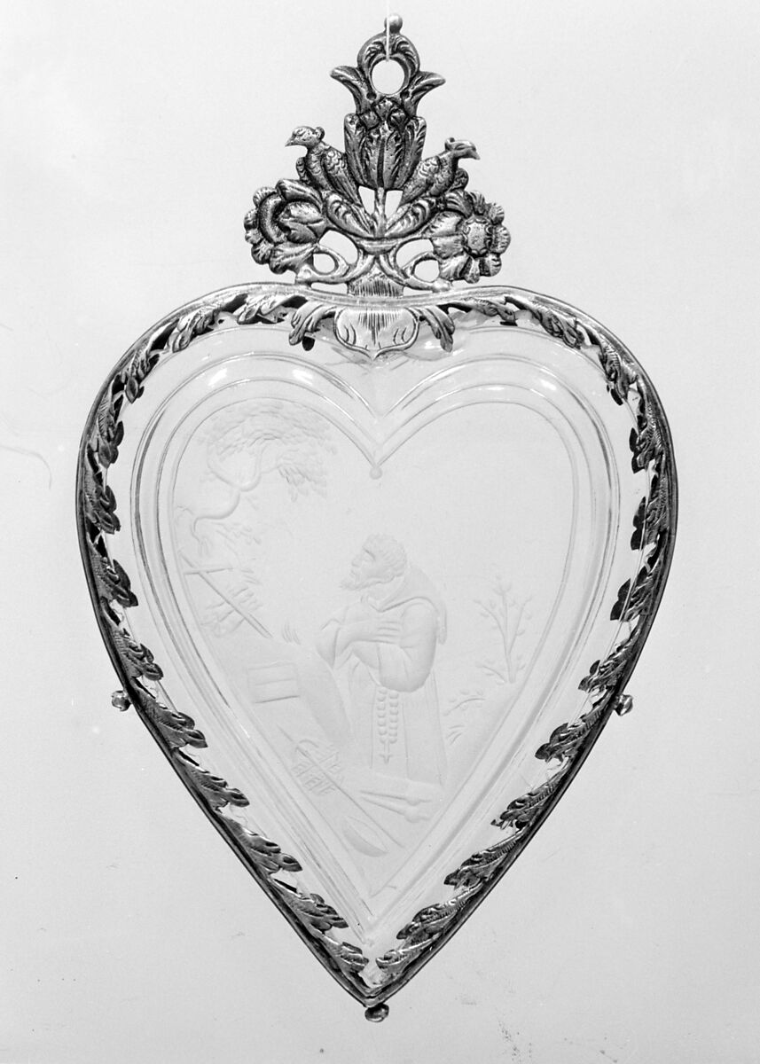 Pendant, Crystal, silver, Italian