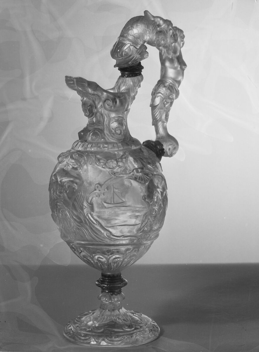 Ewer, Rock crystal, silver-gilt, German or Dutch 