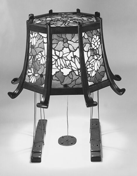 Chandelier, Greene and Greene (1894–1916), Mahogany, ebony, and leaded glass, American