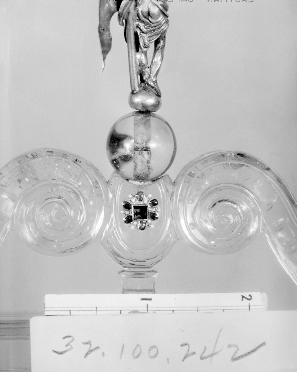 Pietà, Crystal, silver gilt, enamel, emeralds, rubies, probably French