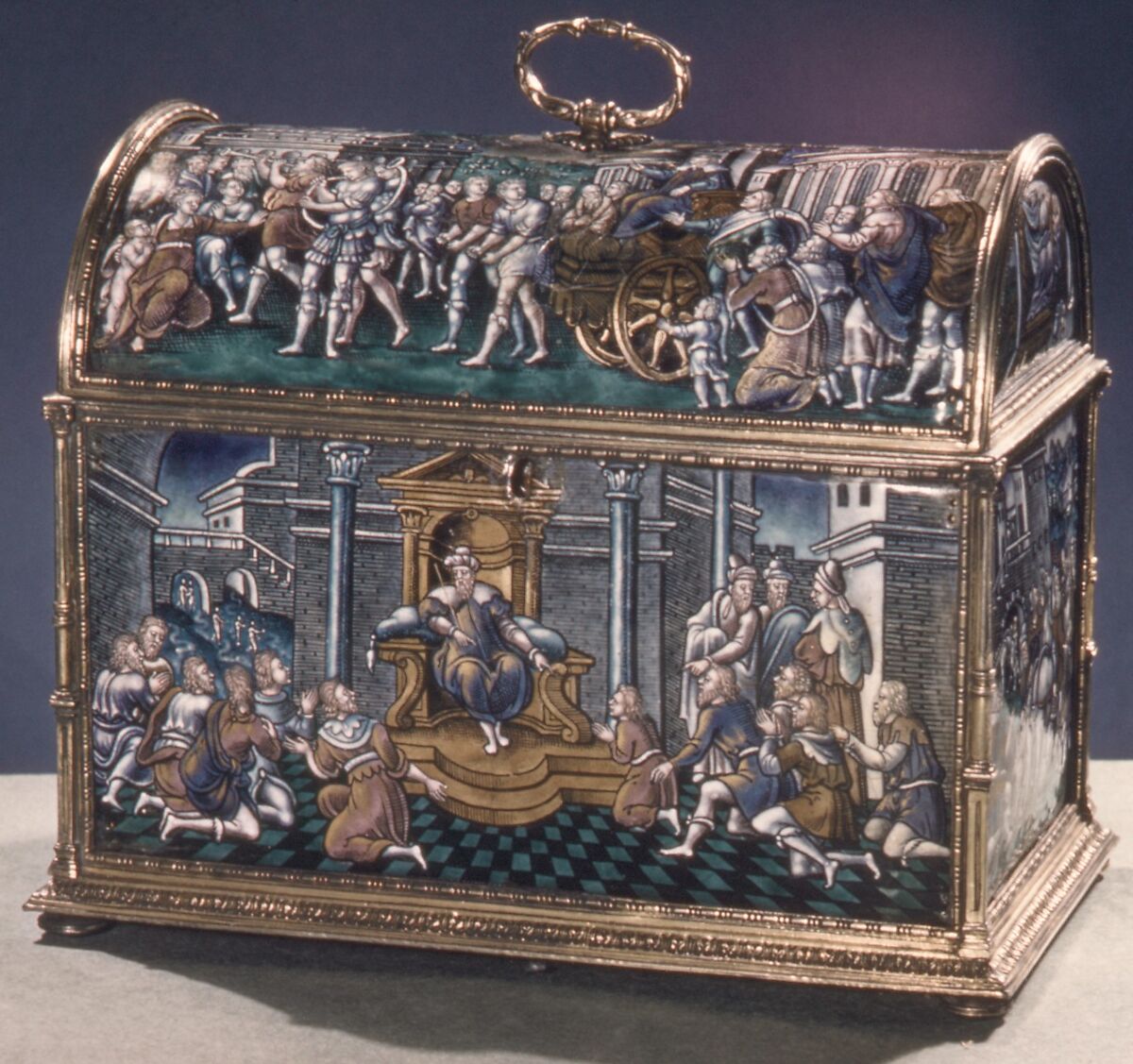 The Story of Joseph, Painted enamel on copper, partly gilt, French, Limoges 