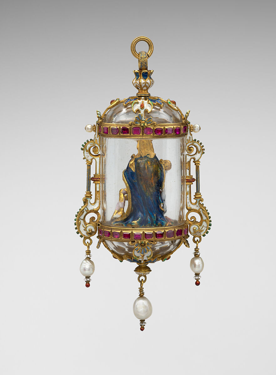 Pietà, Gold, enamel, crystal, rubies, pearls, German or French