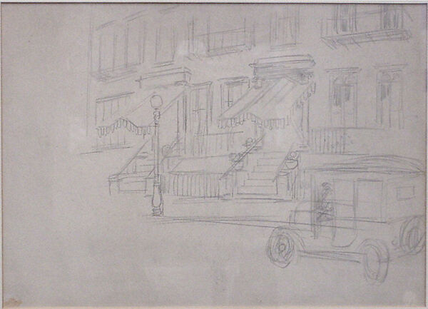 Sketch for the Lafayette (verso), John Sloan (American, Lock Haven, Pennsylvania 1871–1951 Hanover, New Hampshire), Graphite on paper, American 