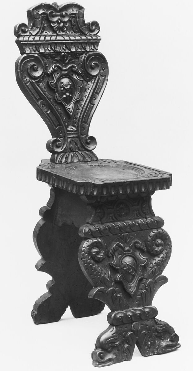 Chair (Sgabello), Walnut, Italian 