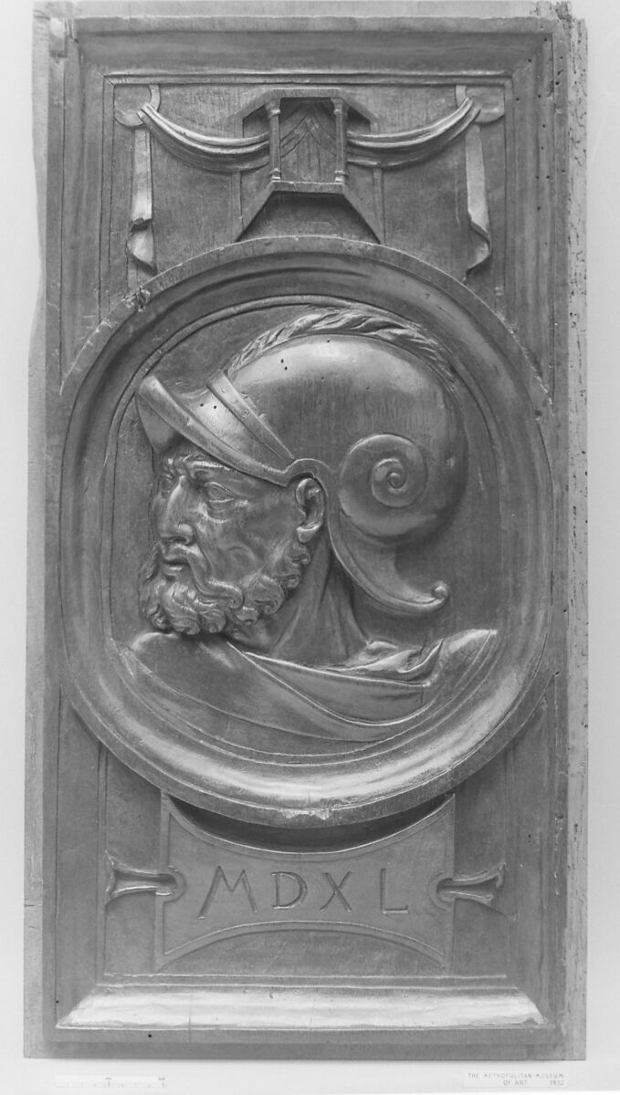 Panel, Carved walnut, Spanish 