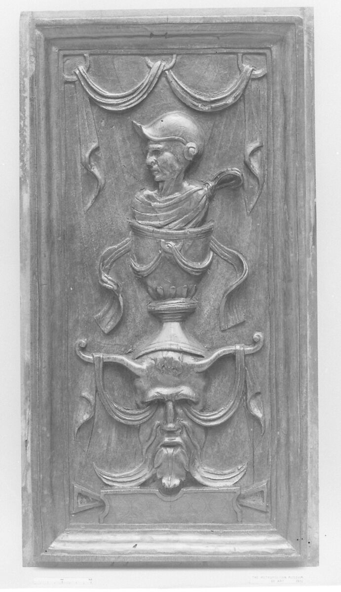 Panel, Carved walnut, Spanish 