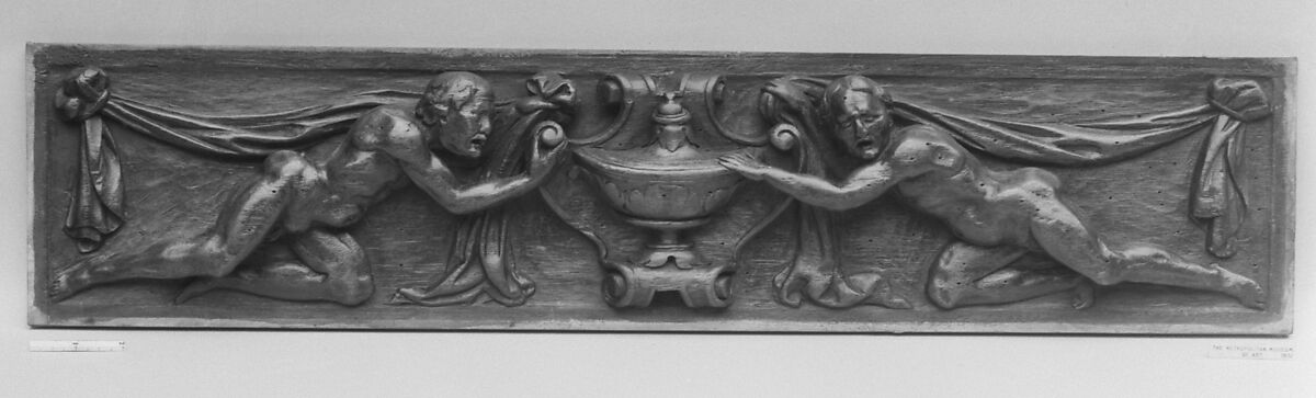 Panel, Carved walnut, Spanish