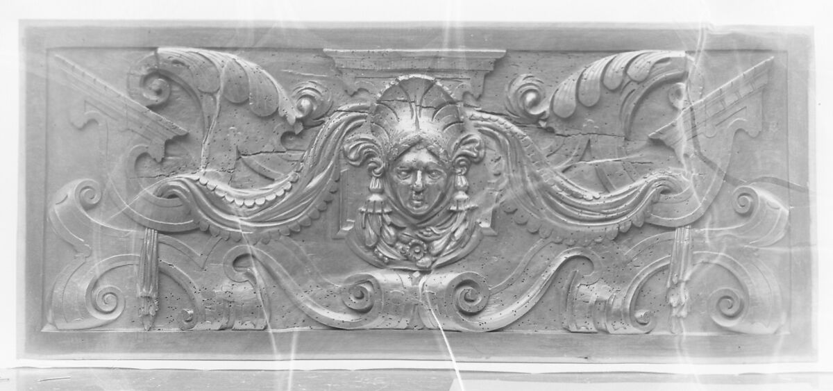 Panel, Carved walnut, French 