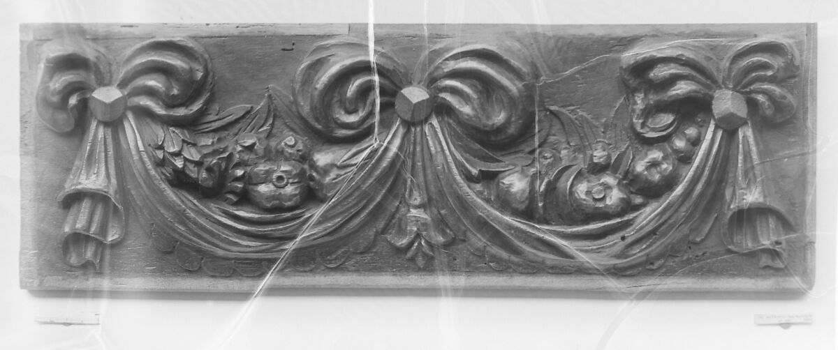 Panel, Carved walnut, French 