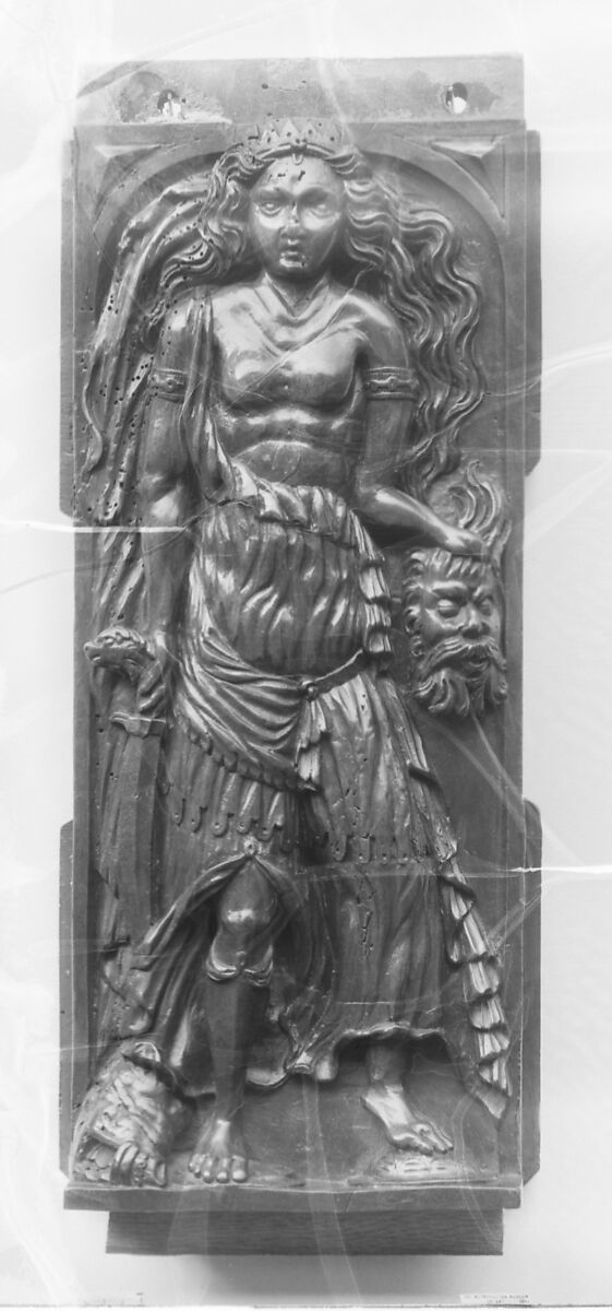 Panel, Carved walnut, French 