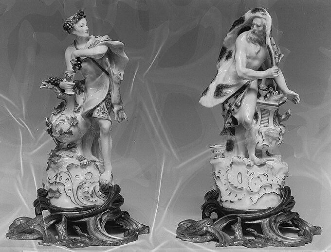 Autumn, Possibly Edmé Samson (French, 1810–1891), Hard-paste porcelain, possibly French 