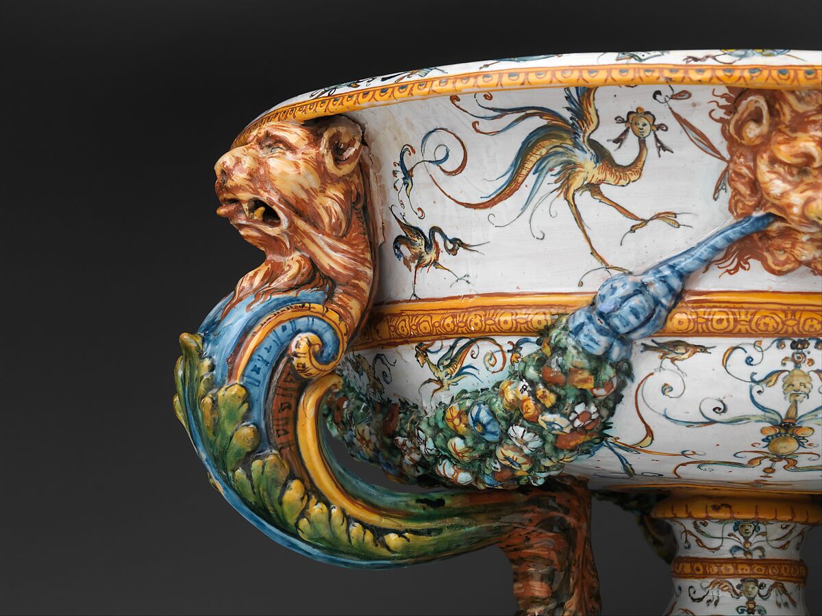 Cistern (one of a pair), Maiolica (tin-glazed earthenware), Italian, Urbino
