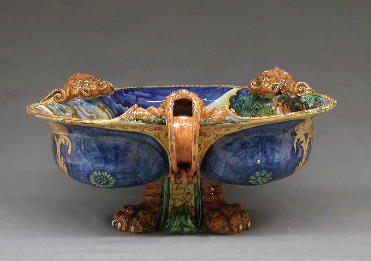 Cistern (one of a pair), Maiolica (tin-glazed earthenware), Italian, Urbino 