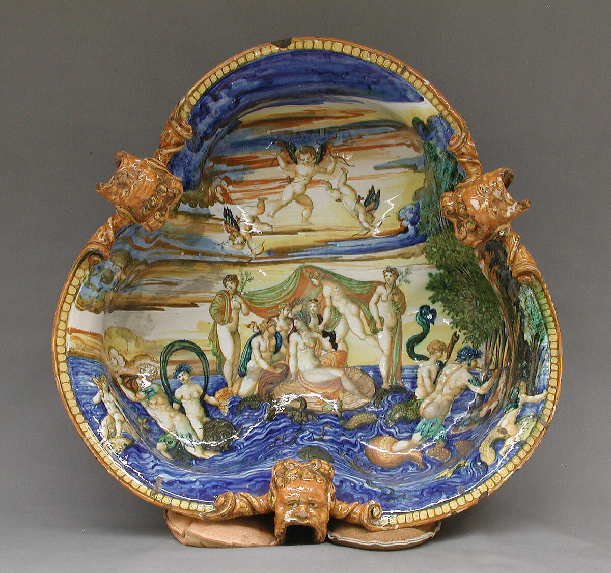 Cistern (one of a pair), Maiolica (tin-glazed earthenware), Italian, Urbino