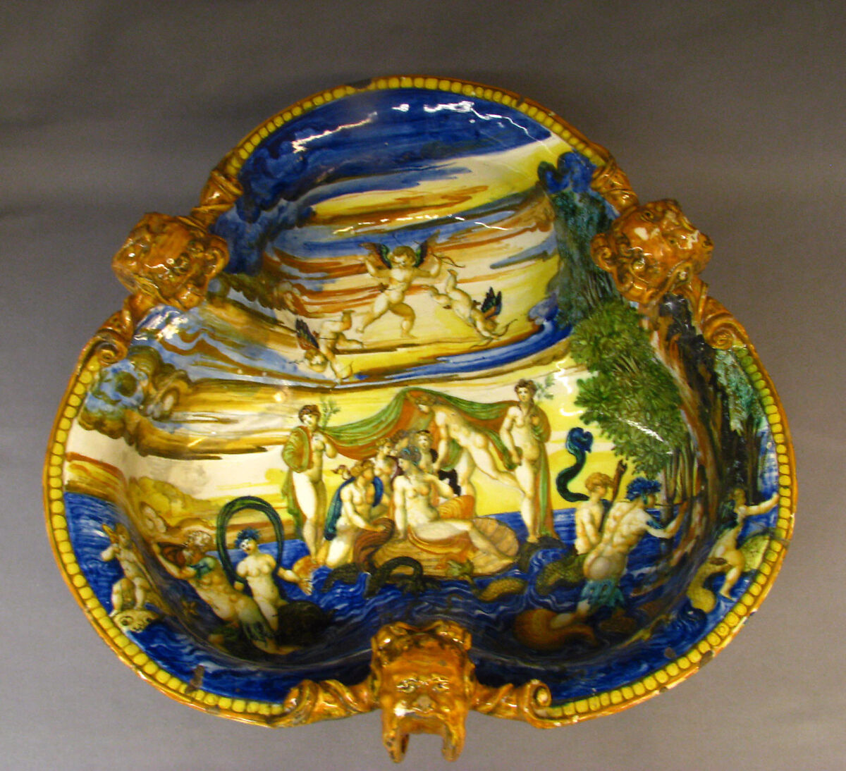 Cistern (one of a pair), Maiolica (tin-glazed earthenware), Italian, Urbino