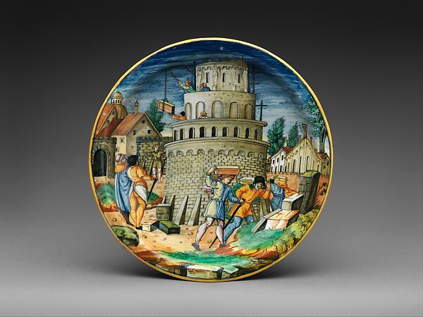 Plate with The Building of the Tower of Babel