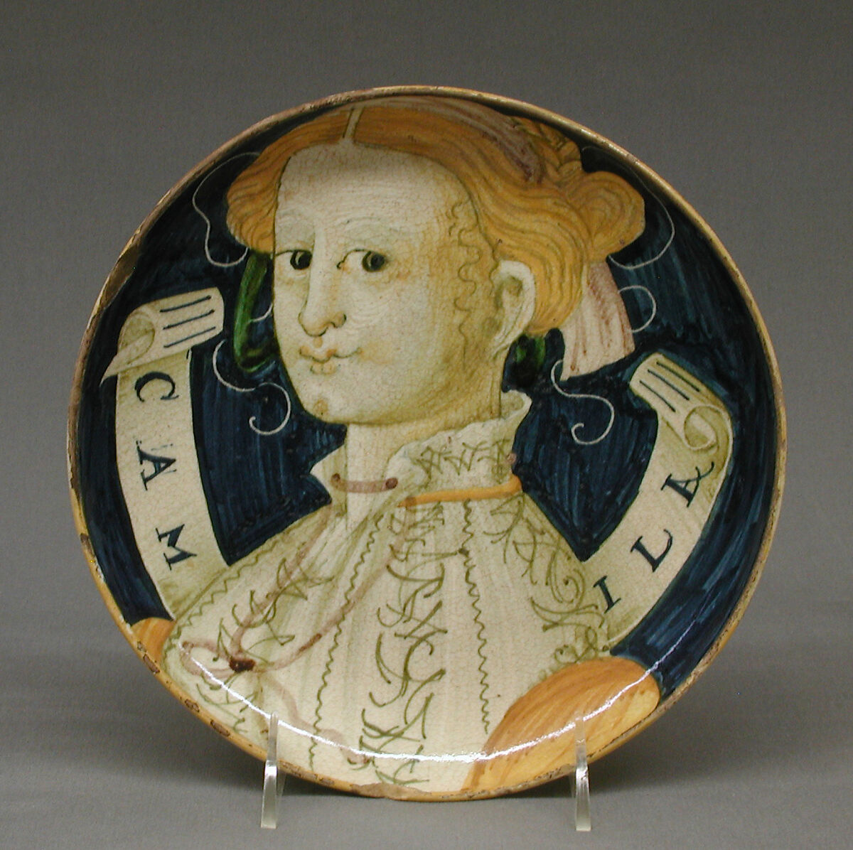 Bowl, Maiolica (tin-glazed earthenware), lustered, Italian, Castel Durante with Gubbio luster 