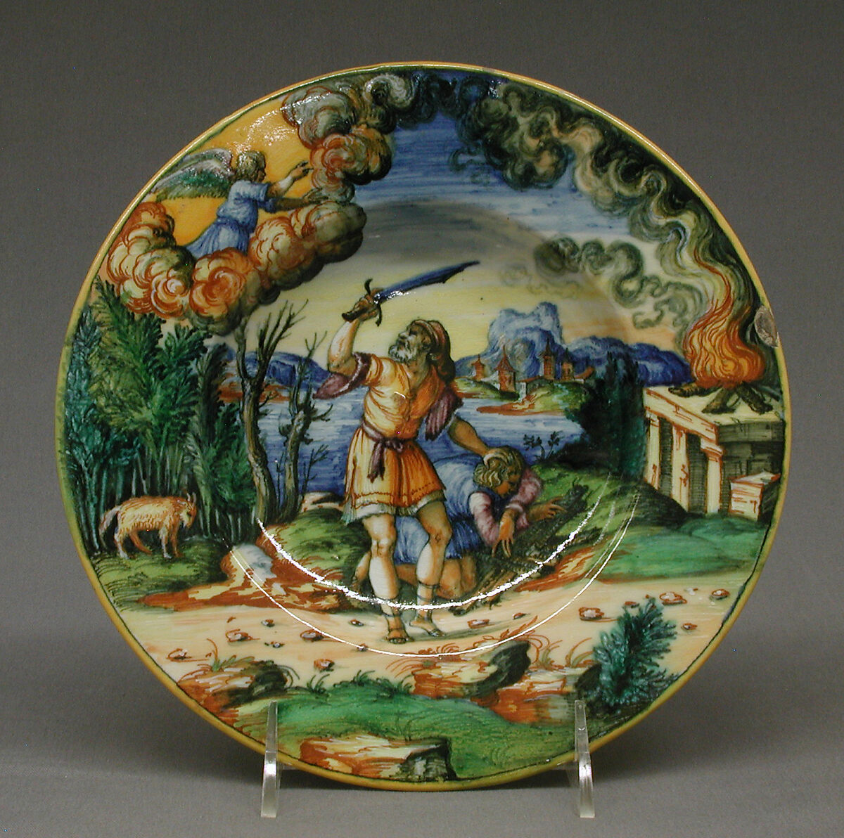 Dish, Fontana workshops, Maiolica (tin-glazed earthenware), Italian, Urbino 