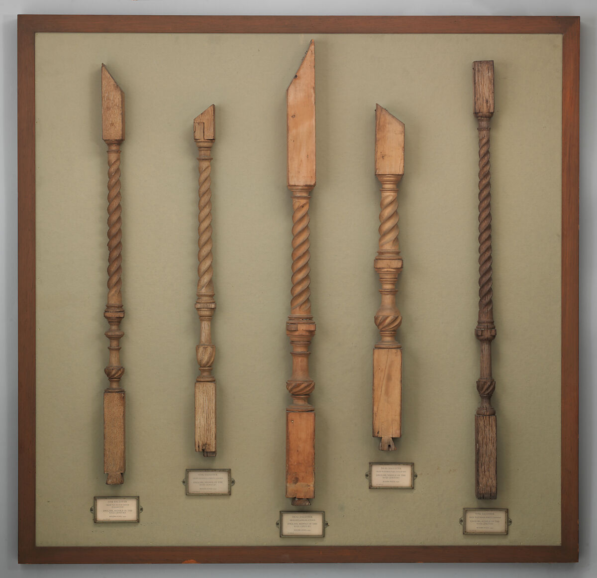 Baluster, Oak, British