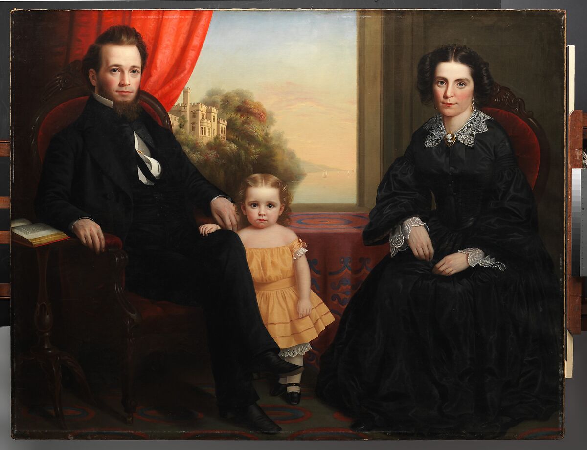 A Family Group, Oil on canvas, American 
