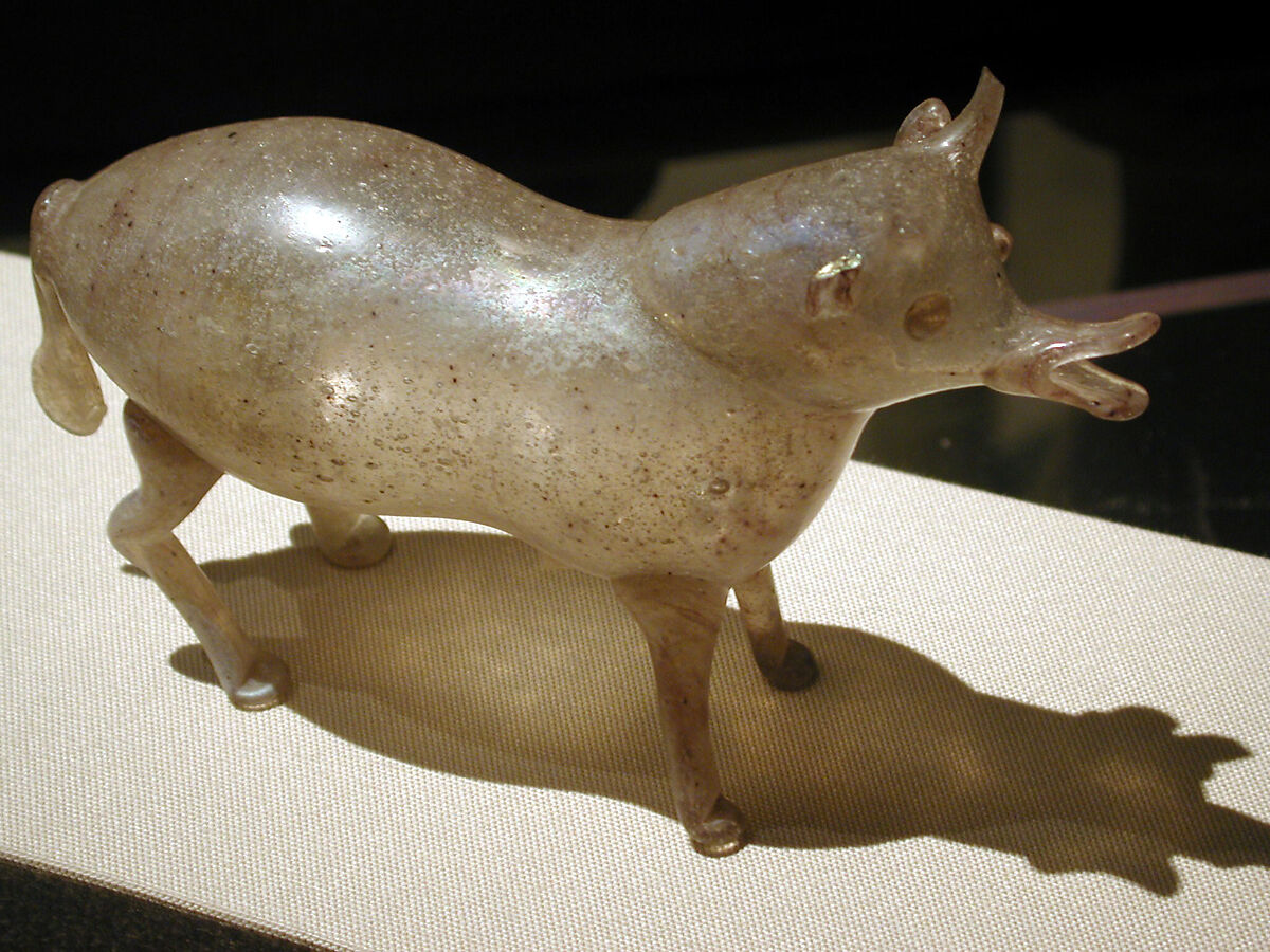 Ram (?), Blown glass, French, Nevers or Nivernais
