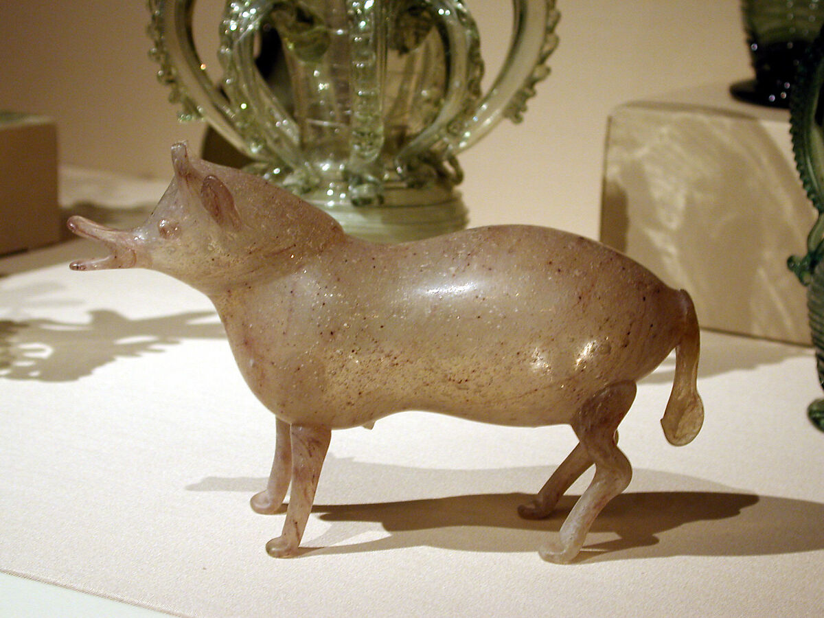 Ram (?), Blown glass, French, Nevers or Nivernais