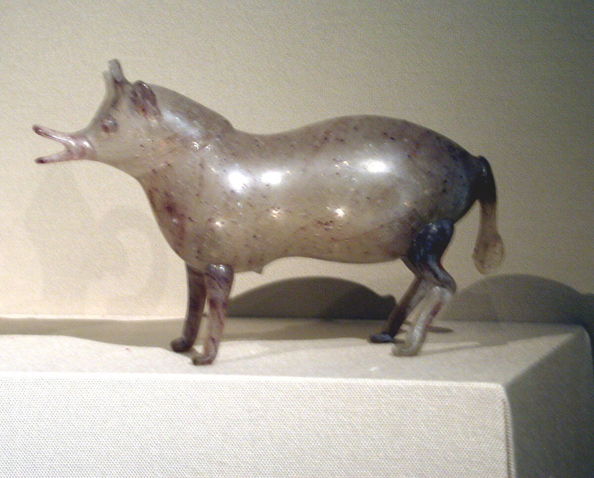Ram (?), Blown glass, French, Nevers or Nivernais