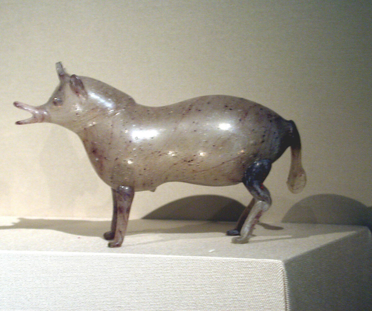 Ram (?), Blown glass, French, Nevers or Nivernais