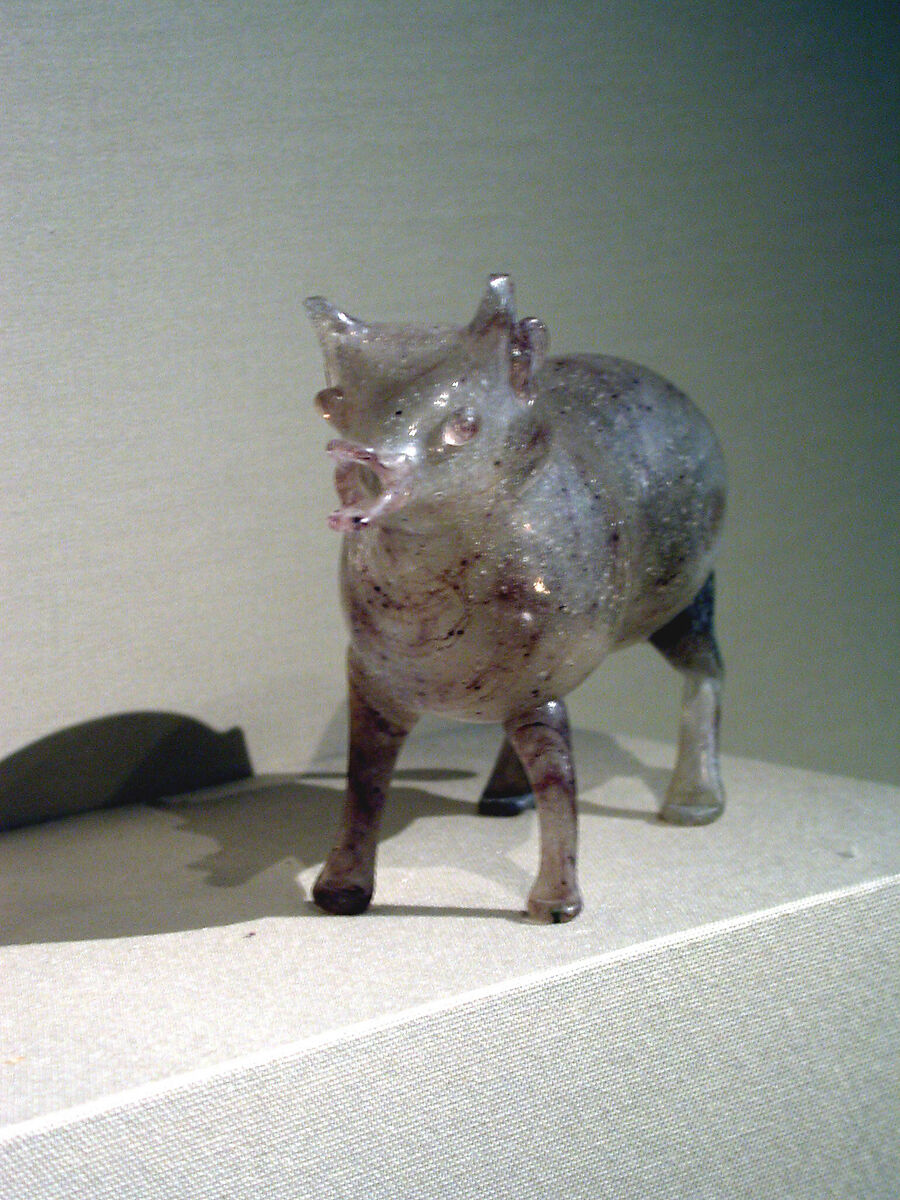 Ram (?), Blown glass, French, Nevers or Nivernais